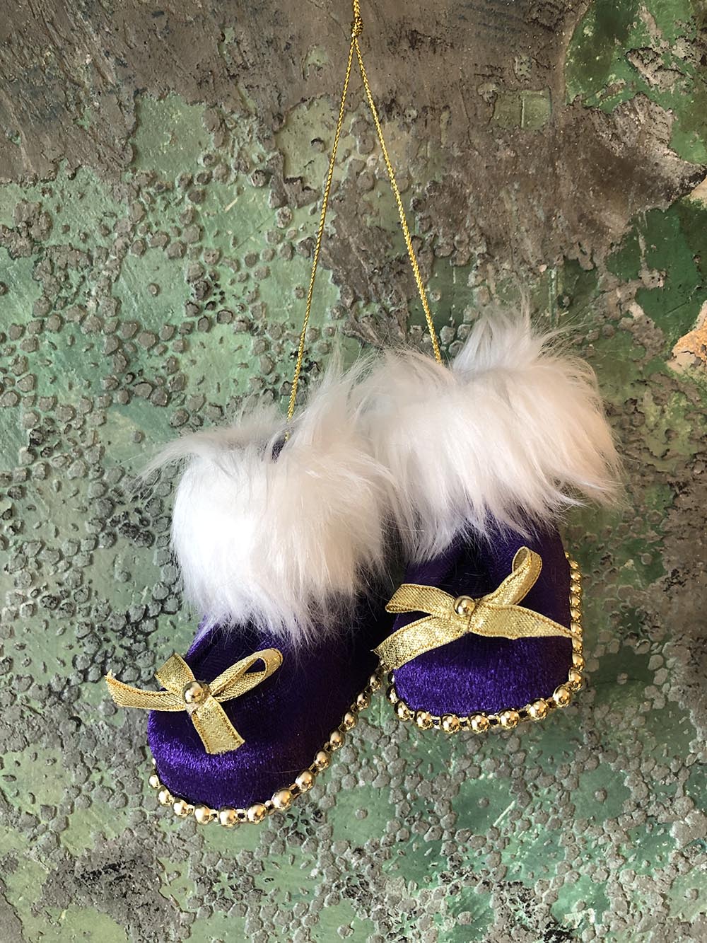 Yılbaşı Çam Ağacı Süsü Mor Patik