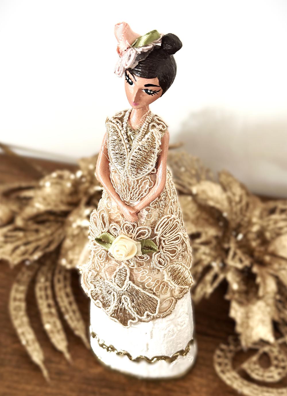 Kadın Figürlü Dekoratif Biblo - Ev Objesi , Özel Tasarım , Hediyelik Biblo