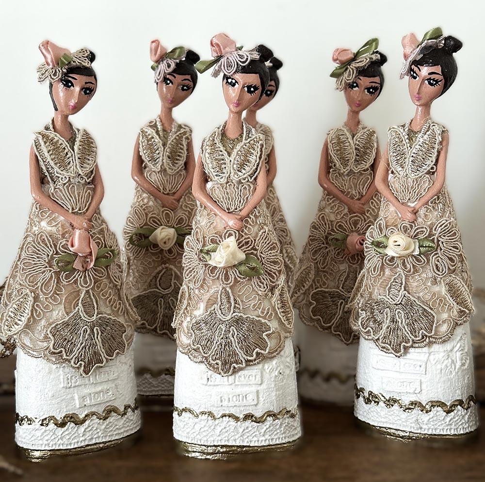 Kadın Figürlü Dekoratif Biblo - Ev Objesi , Özel Tasarım , Hediyelik Biblo