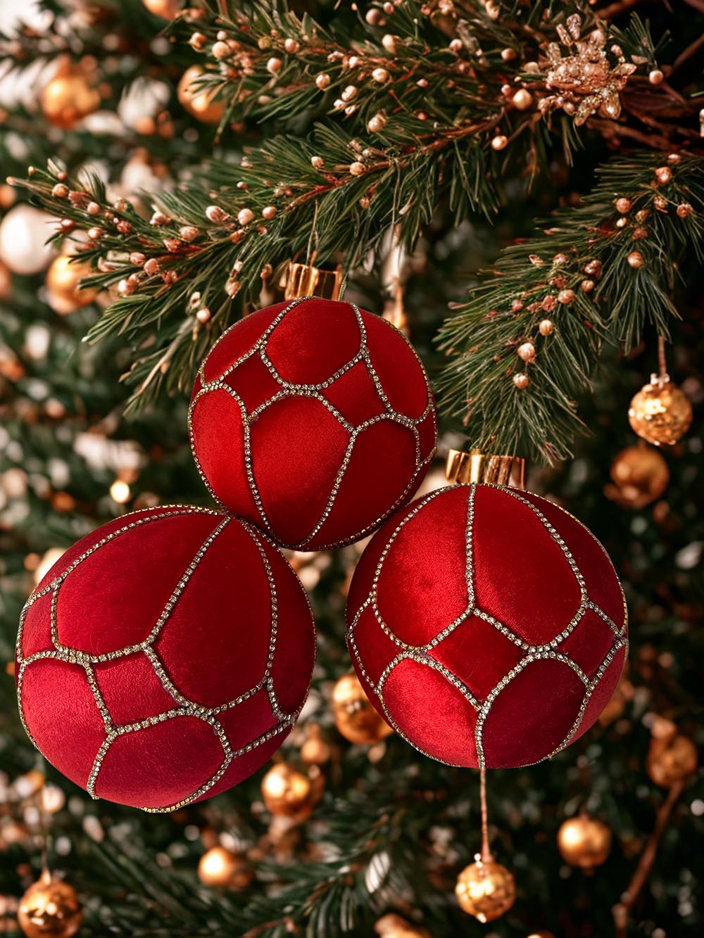 Kırmızı Dev Boy Yılbaşı Çam Ağacı Süsü - 18 Cm Yılbaşı Çam Ağacı Topu