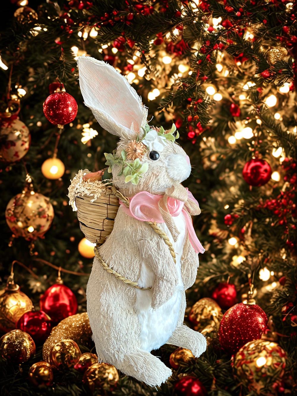Tavşan Yılbaşı Süsü - Spring Koss Tavşan - Ev - Aksesuar Dekoratif Obje