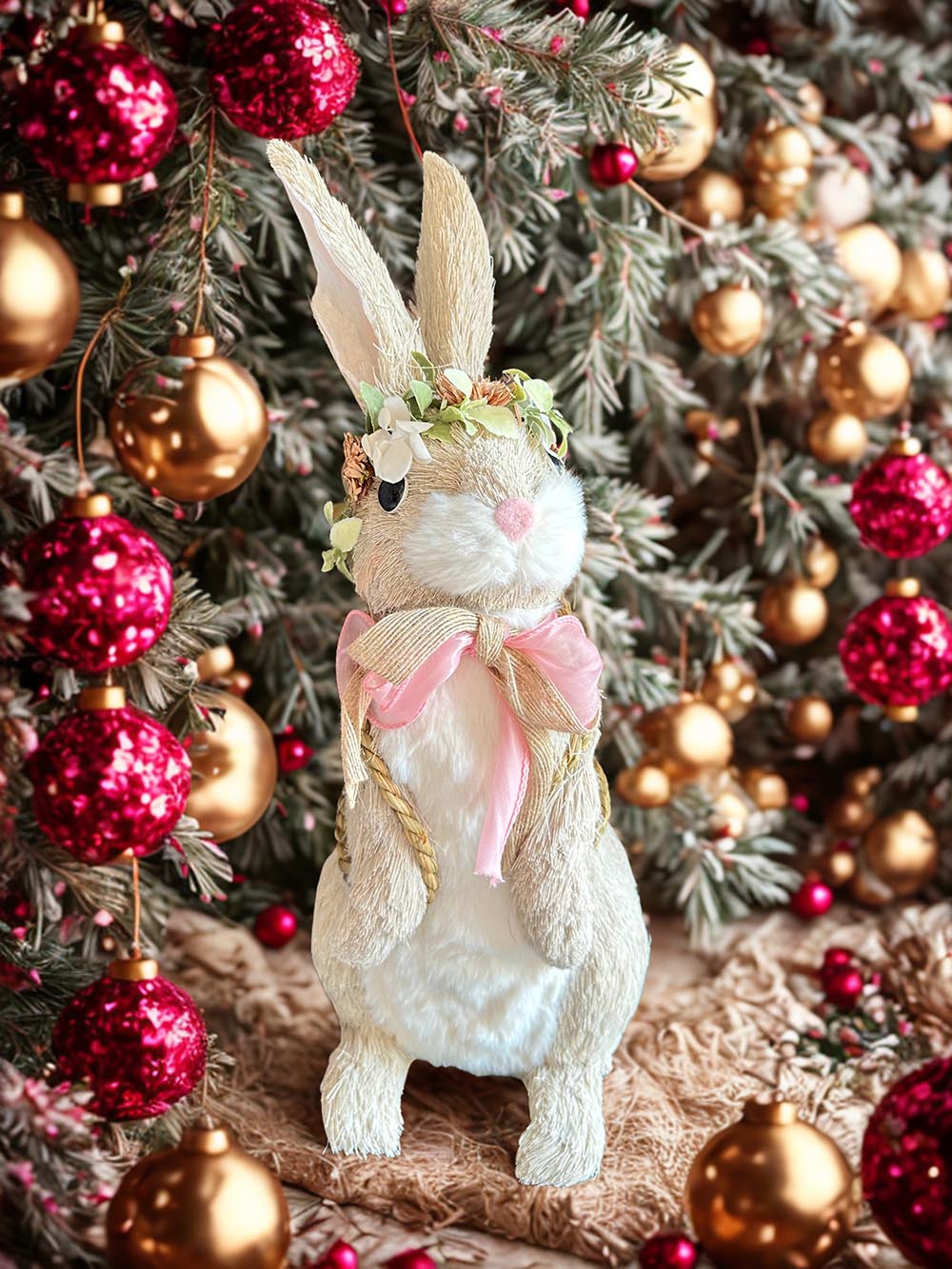 Tavşan Yılbaşı Süsü - Spring Koss Tavşan - Ev - Aksesuar Dekoratif Obje