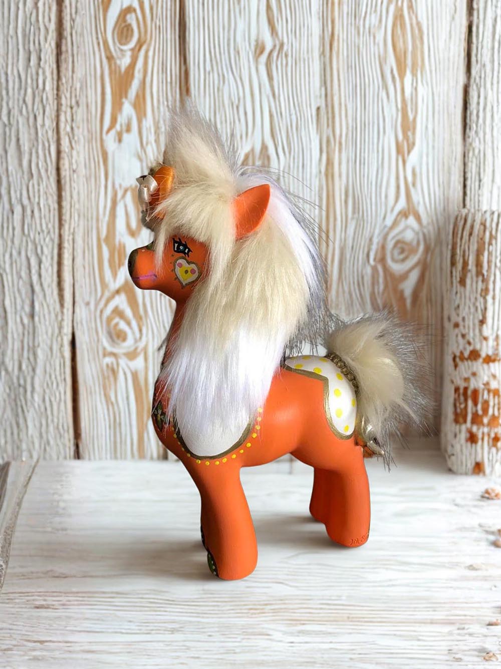 Turuncu Pony At Çoçuk Ev Aksesuarı - Biblo