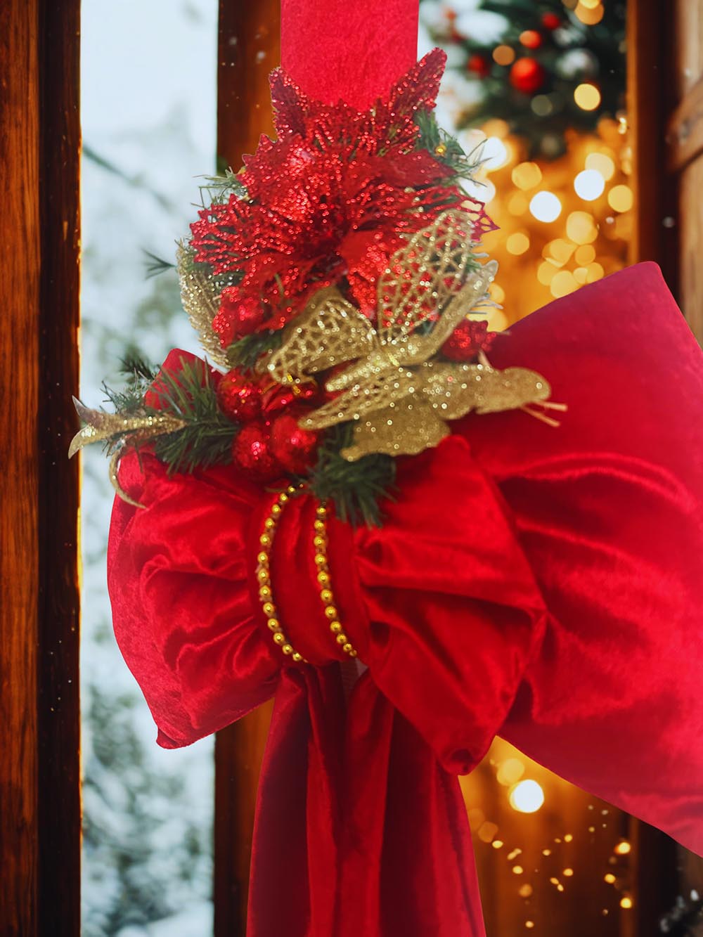 Yılbaşı Kapı Süsü - Yılbaşı Dekoratif Kapı Süsü