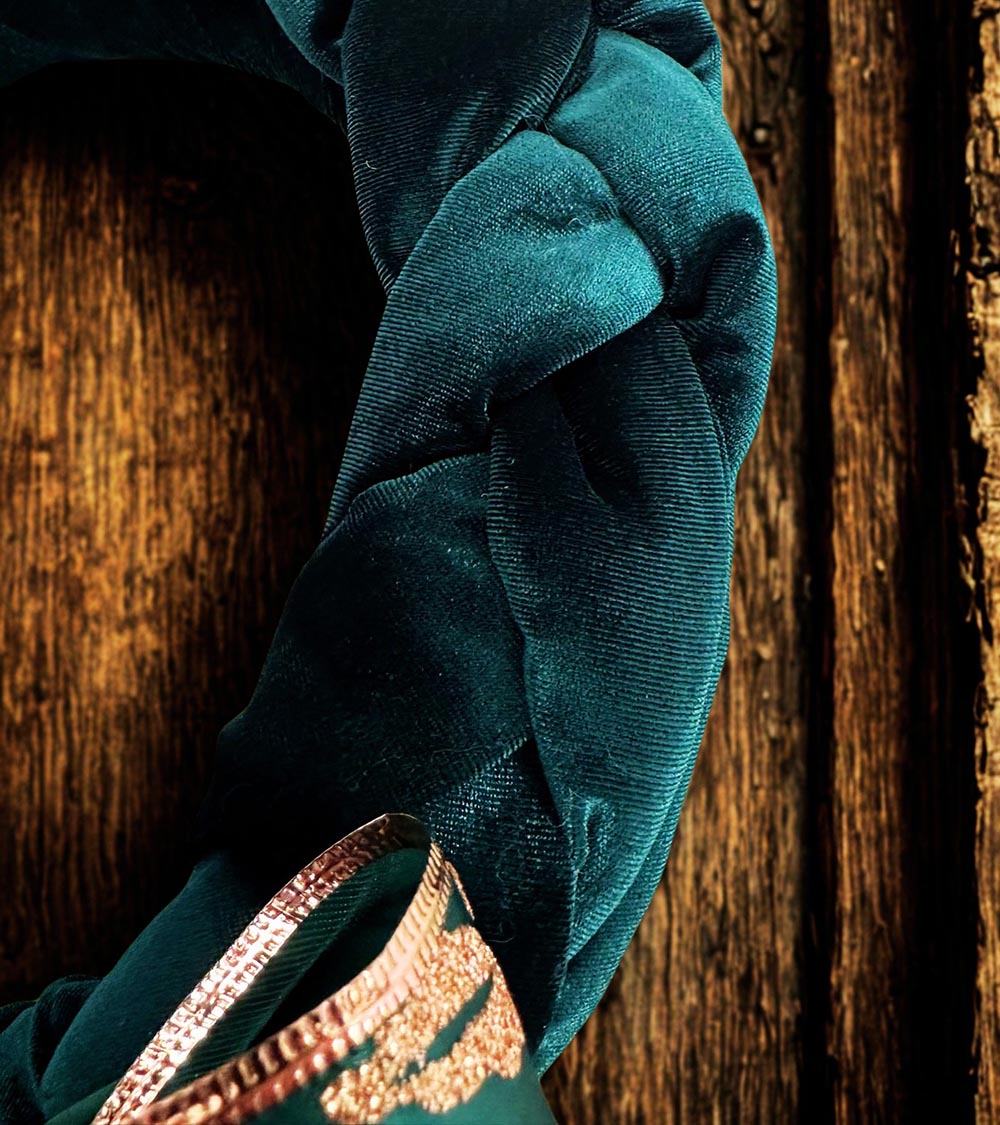 Zümrüt Yeşili Yılbaşı Kapı Süsü - Yılbaşı Dekoratif Kapı Süsü - Çelenk