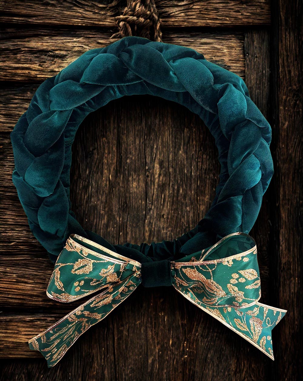 Zümrüt Yeşili Yılbaşı Kapı Süsü - Yılbaşı Dekoratif Kapı Süsü - Çelenk